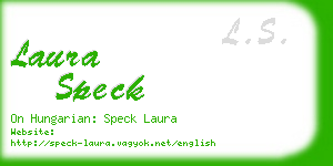 laura speck business card